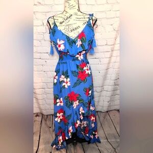 Guess floral asymmetrical dress with adjustable shoulder straps Size medium